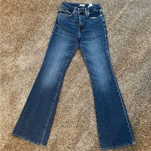 Good American Dark Blue Flare Jeans
